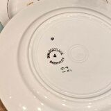 6 flat plates in half-porcelain Badonviller