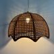 Suspension en cannage et rotin vintage