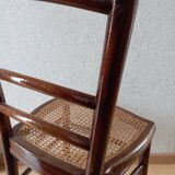 Chaise bois assise cannage, style campagne, 1920 env