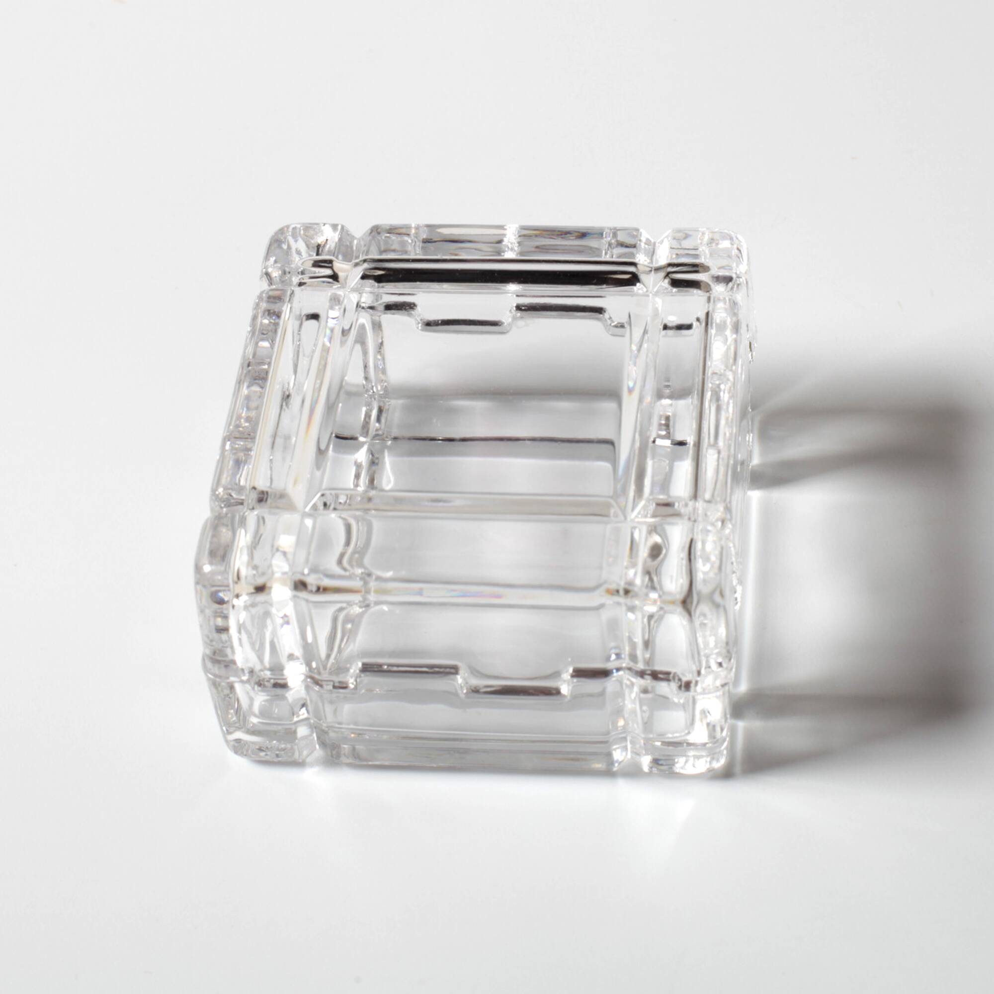 Vintage RCR Crystal Jewelry Box / Italian Glass Trinket Box / Italy / 1970s