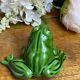 Glazed ceramic frog