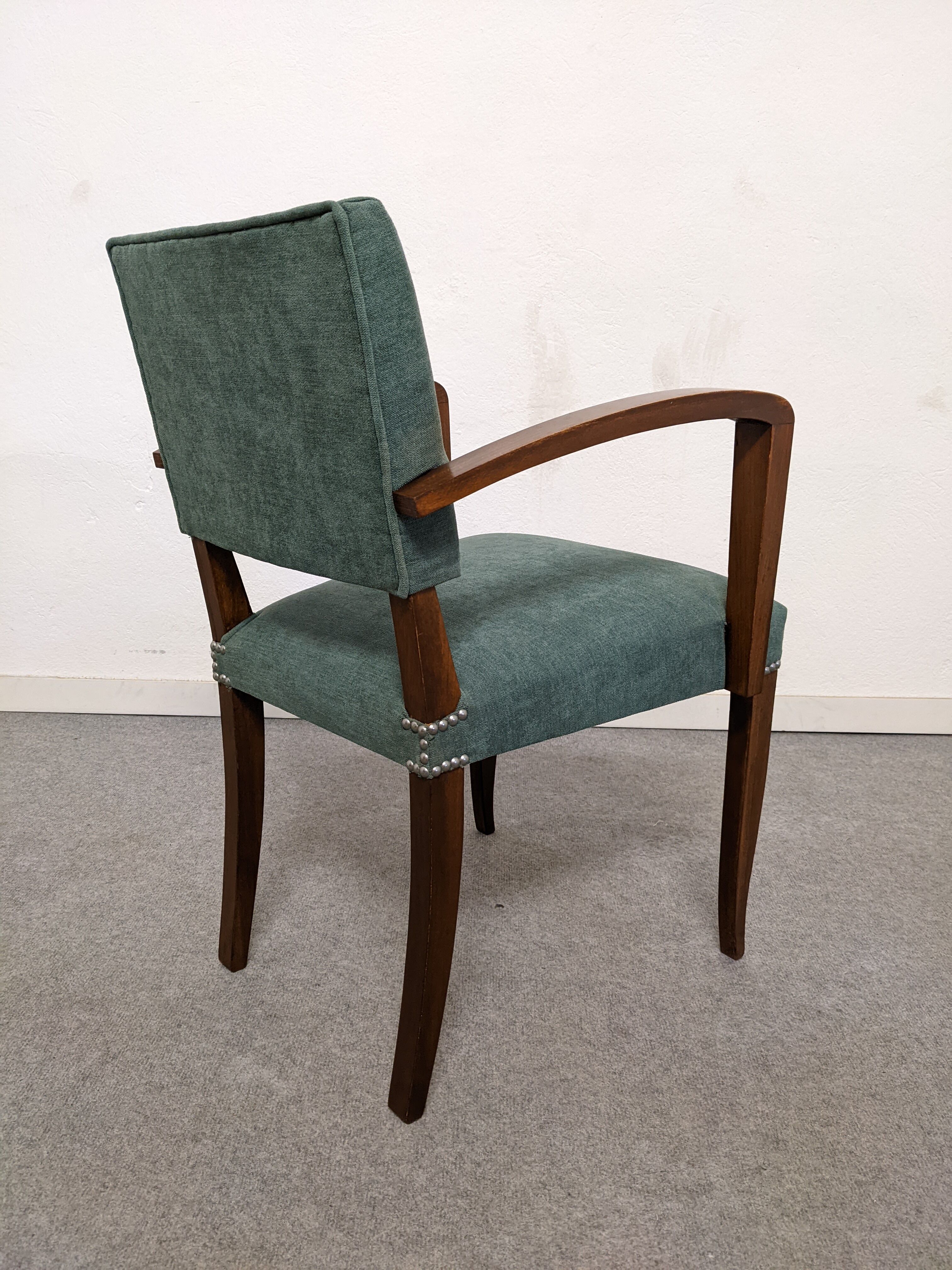 Pair of art deco style bridge armchairs