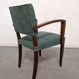 Pair of art deco style bridge armchairs