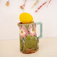 Pitcher in rosehip slurry signed earthenware of onnaing