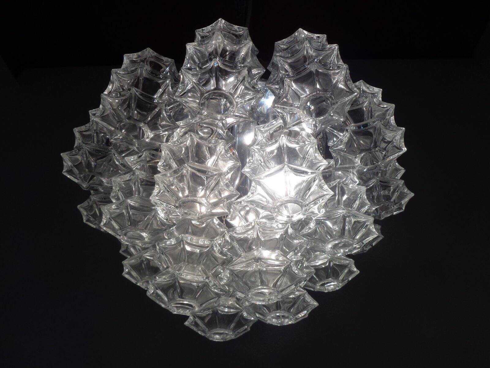 Glass ceiling light by J. T. Kalmar for Kalmar, 1960s