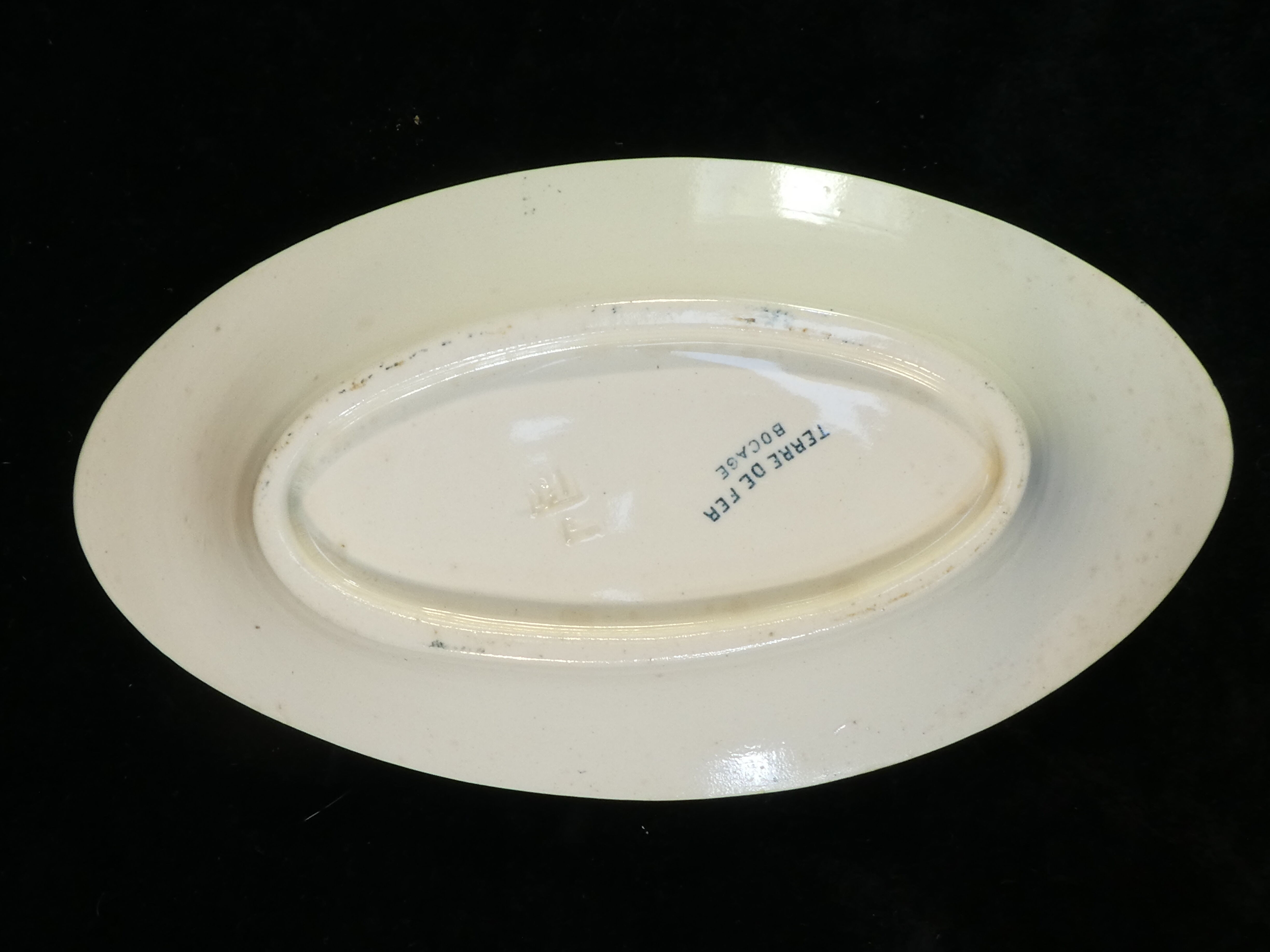 Oval faience ravier terre de fer bocage nº2