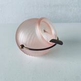 Cendrier boule en verre et laiton