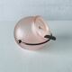 Glass and brass ball ashtray