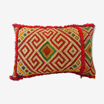 Coussin Kilim rouge coussin berbère vintage