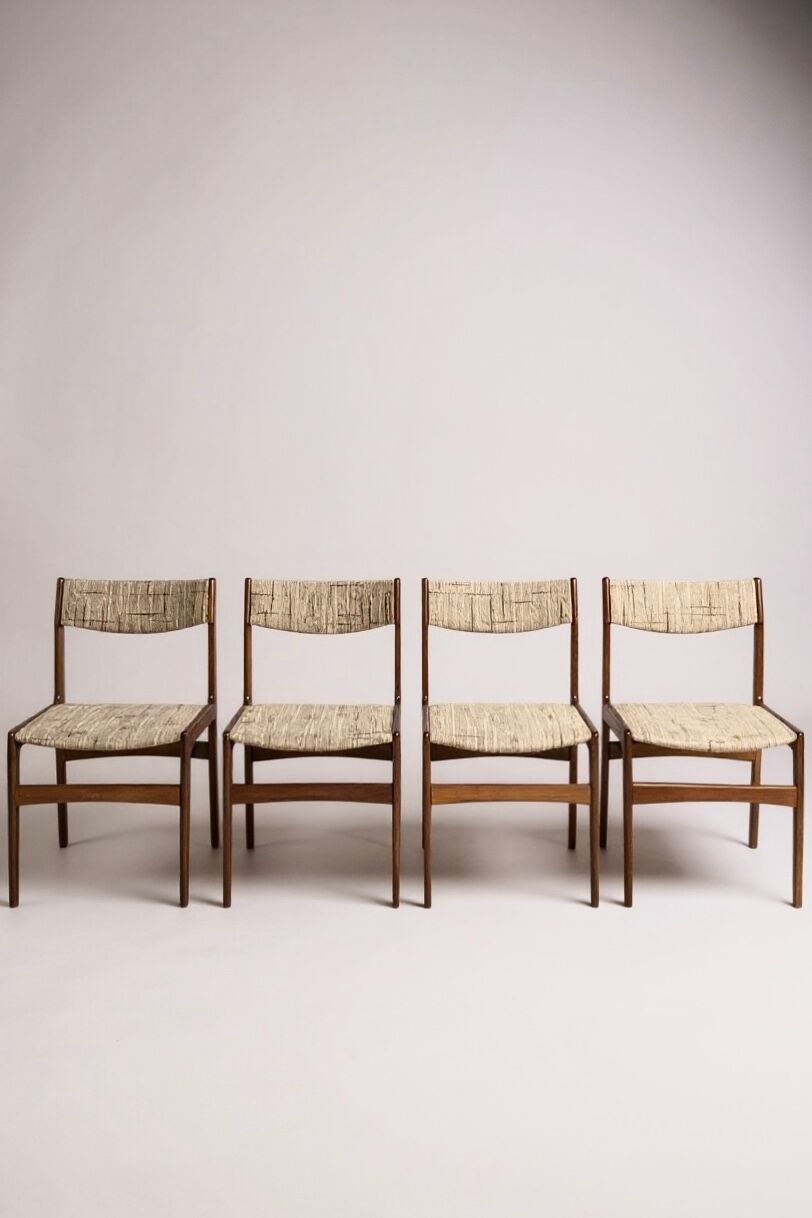 Set of 4 Scandinavian Erik Buch chairs from the 60s/70s