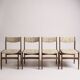Lot de 4 chaises scandinaves Erik Buch des années 60/70