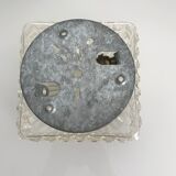 Square ceiling light in chiseled glass