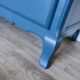 Chest of drawers in solid oak painted blue