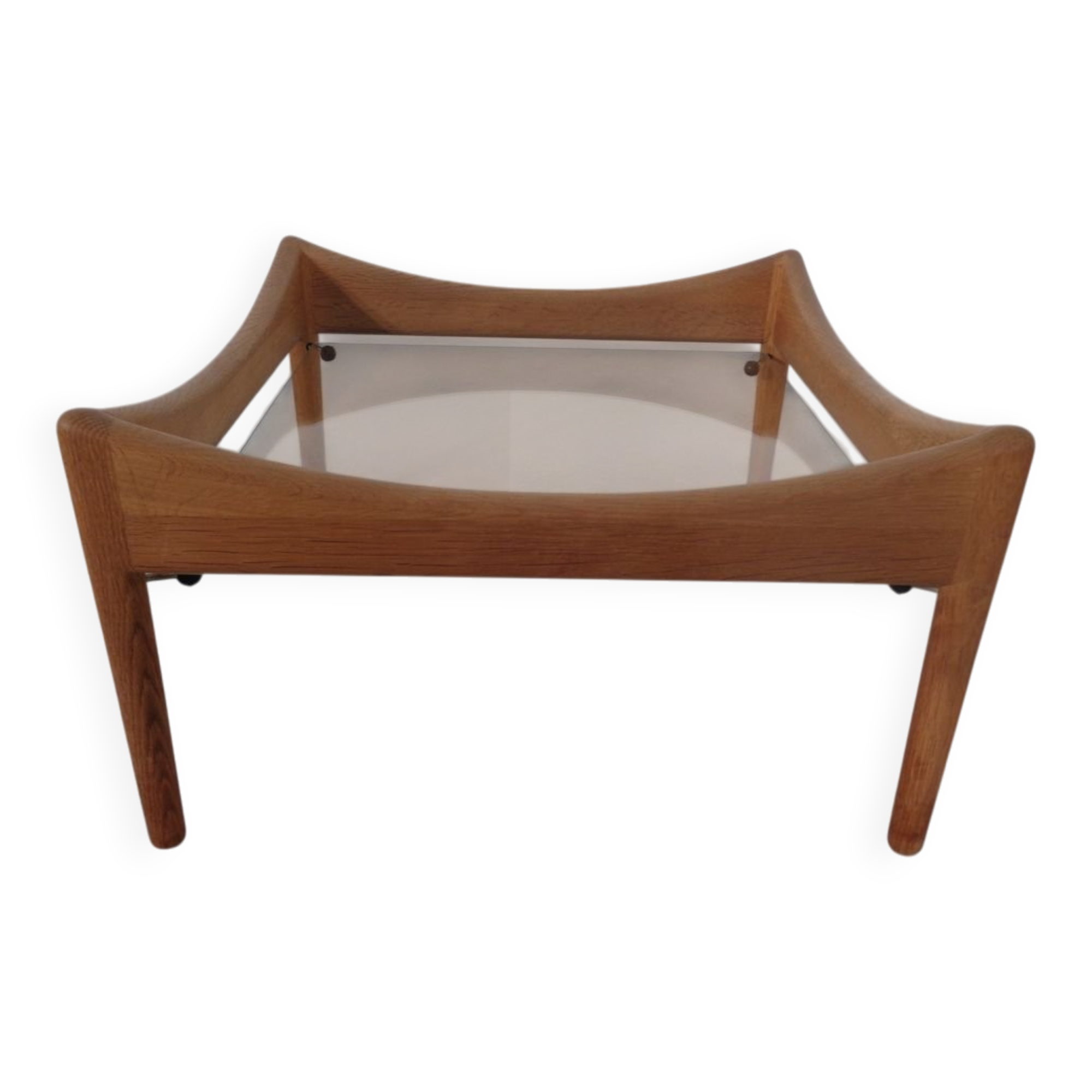 Modus Oak & Glass Table by Kristian Vedel for Soren Willadsen, 1963