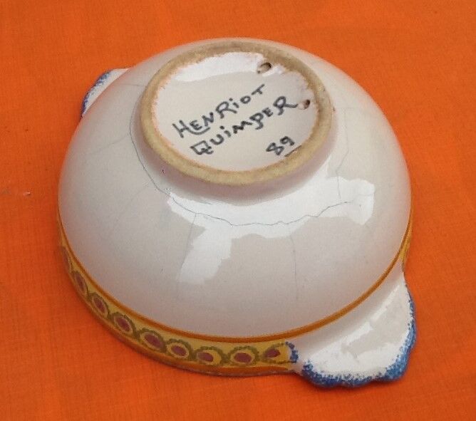 Duo bols à oreilles faïence henriot quimper