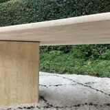 Travertine coffee table, 1970s.