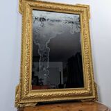 Antique 19th century gilded mirror 94 x 70 cm