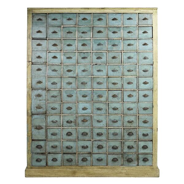 Meuble d’atelier ancien à 115 Tiroirs en teck ancien