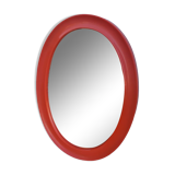 Orange oval mirror 1970 seventie