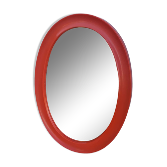 Orange oval mirror 1970 seventie