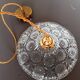Vintage chiseled glass pendant light