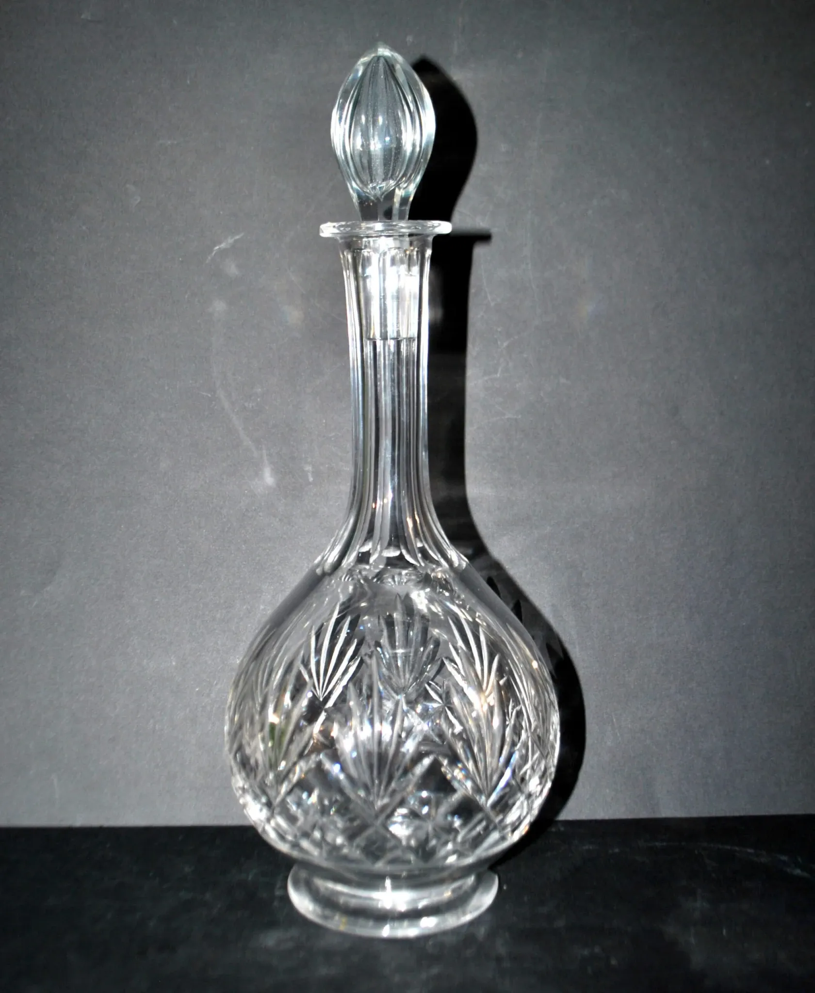 Cut crystal wine carafe Saint-Louis model VIC Massenet 1930 H34cm