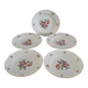 Set of 5 Limoges enameled porcelain plates