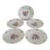 Set of 5 Limoges enameled porcelain plates