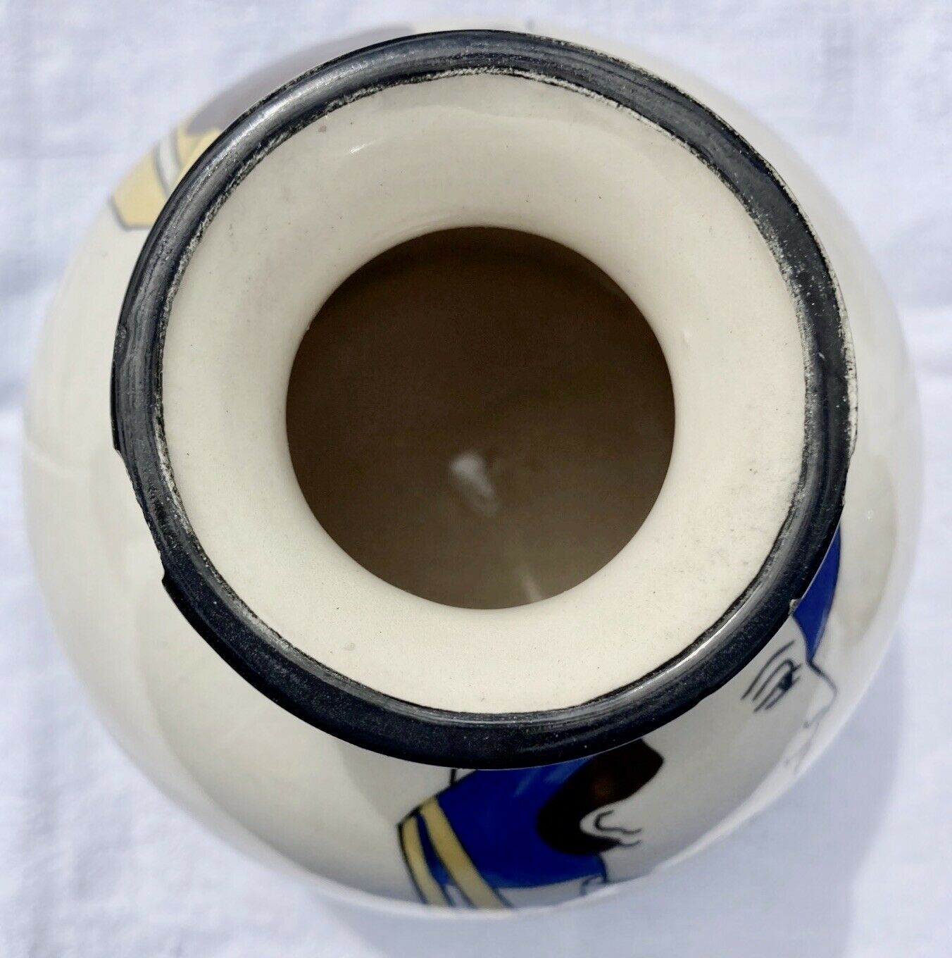 Vase ball art deco ceramic HB QUIMPER Prior to 1942 - decoration 524 - N°2