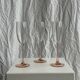 Set of 3 vintage pink champagne flutes H22