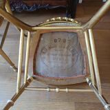 2 gilded Napoleon III bedroom chairs, 1900s