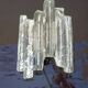 German glass wall sconce from Fischer Leuchten, 1970s