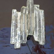 German glass wall sconce from Fischer Leuchten, 1970s