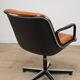 Charles Pollock leather office chair, Knoll edition, 1970