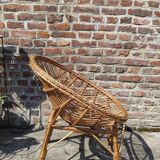 Pair of wicker armchairs