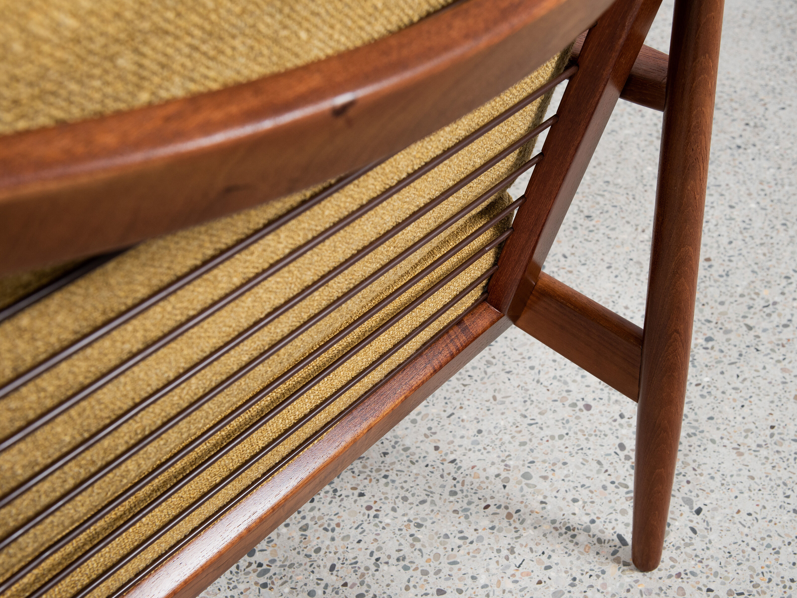 Midcentury Danish pair of easy chairs in teak by Arne Vodder for Glostrup