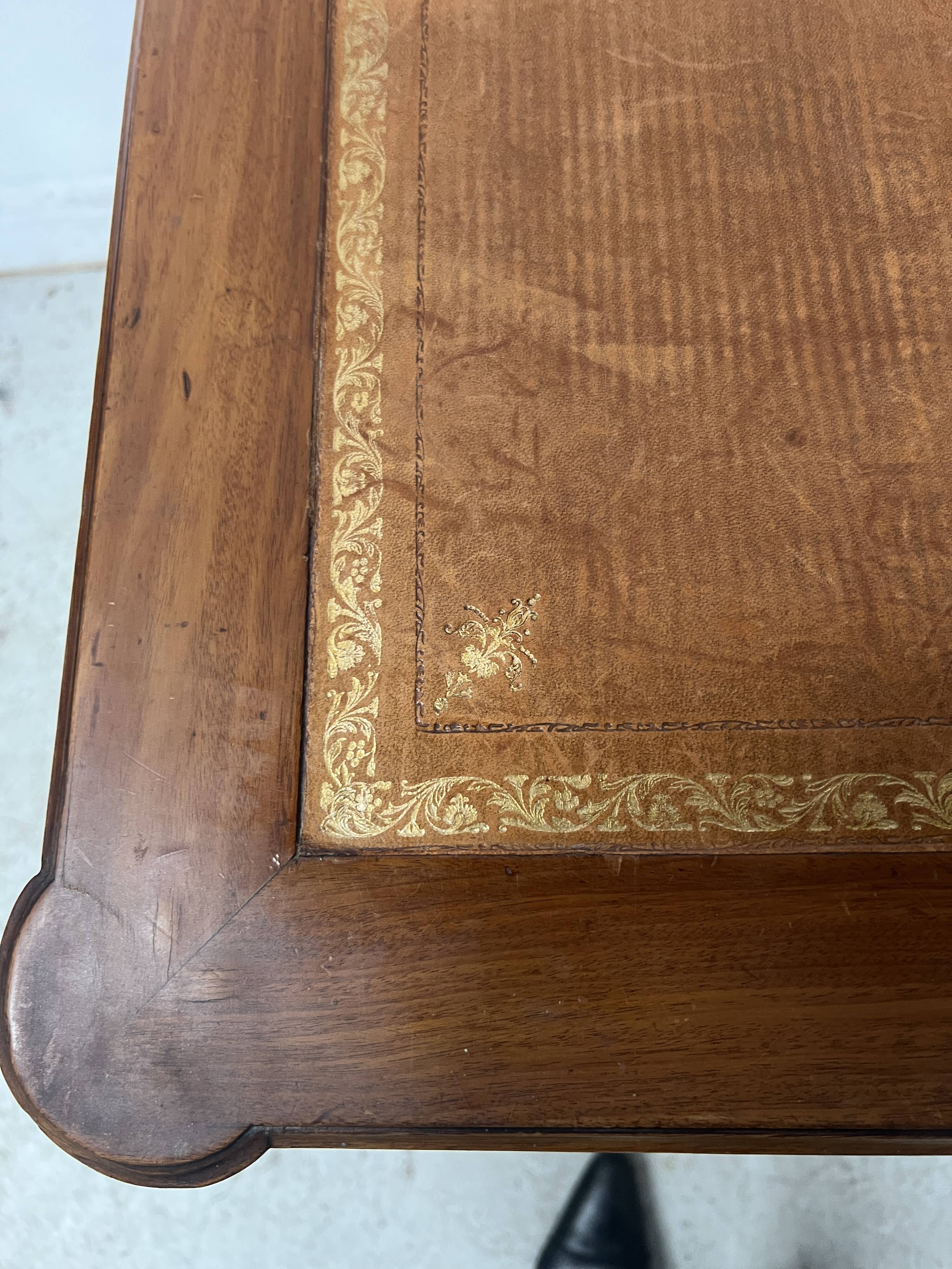 Louis XVI style walnut desk from the late 19th century.