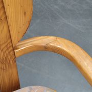 Set of 8 Czech Postmodern Pine Dining Armchairs, 1970s