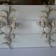 2 Florentine metal leaf wall lights