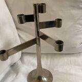 60s Scandinavian style metal candle holder