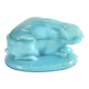 Vallerysthal easter rabbit box in blue opaline from 1900