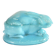 Vallerysthal easter rabbit box in blue opaline from 1900