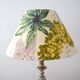 Lampshade, botanical vintage Jouy canvas, flowers