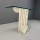 Table console en travertin vintage dans le style de Carlo Scarpa, années 1970.