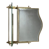 Beveled brass mirror