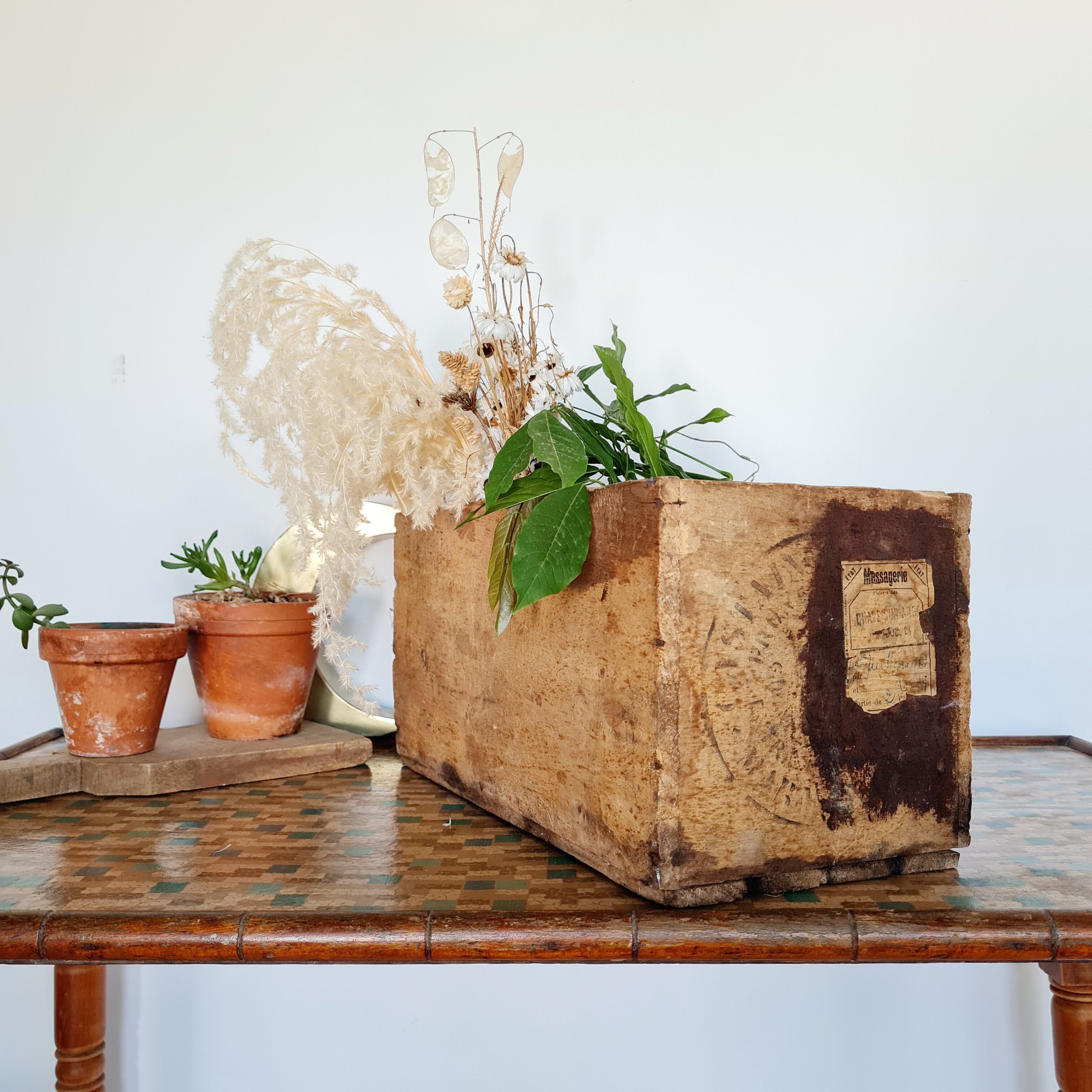 Old wooden box
