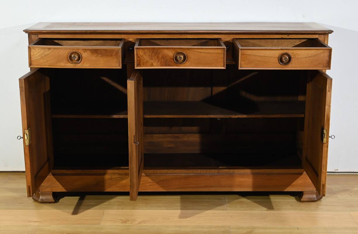 3-door walnut sideboard, late 19th century