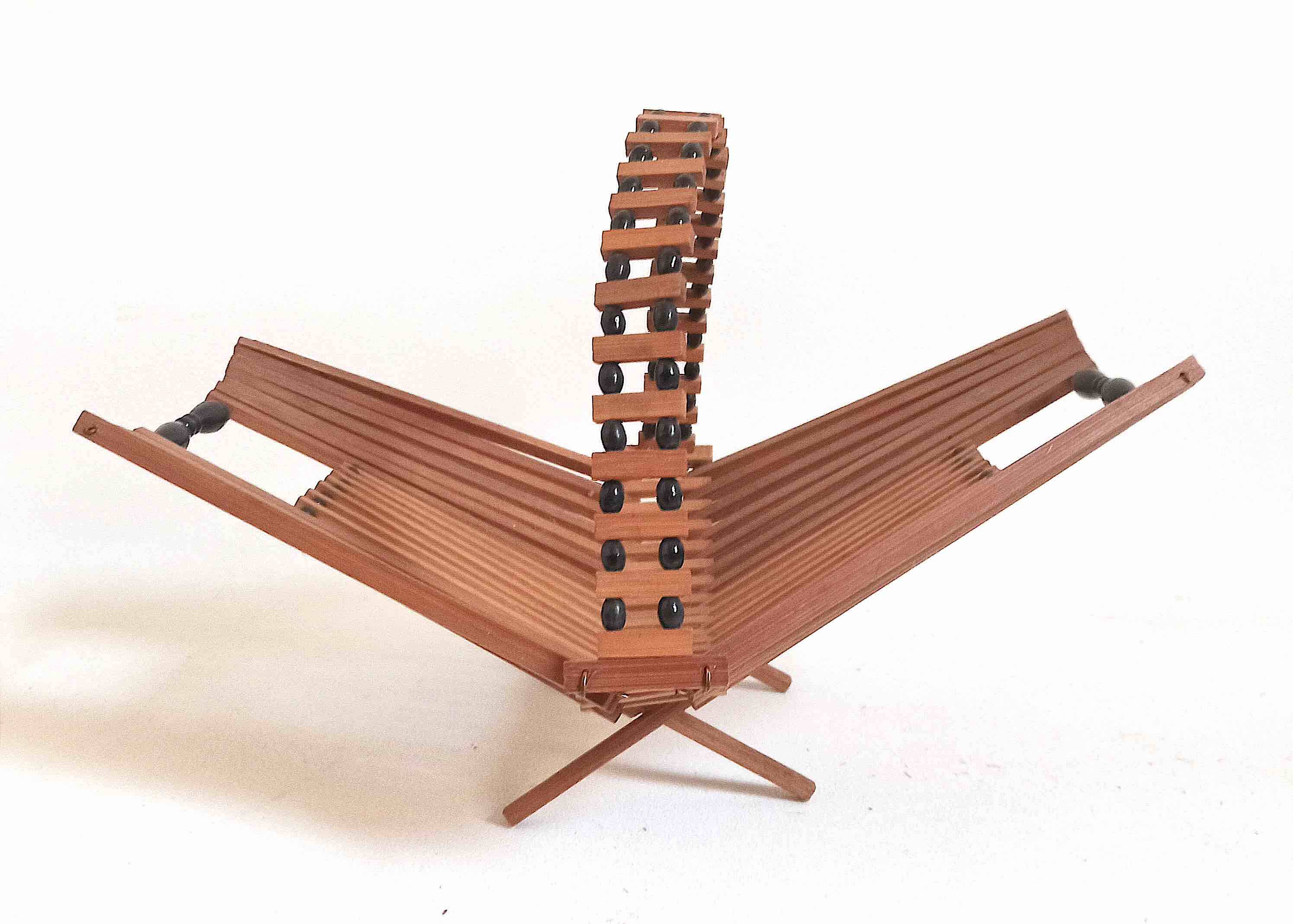 50s scandinavian foldable fruit basket