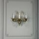 Venetian wall light in gilded Murano glass, circa 1940, set of five available.