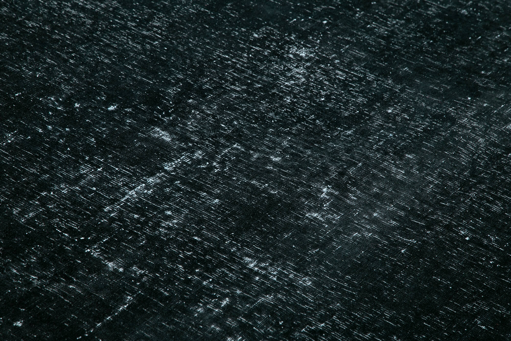 Handwoven Oriental Overdyed 286 cm x 351 cm Black Wool Carpet